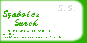 szabolcs surek business card